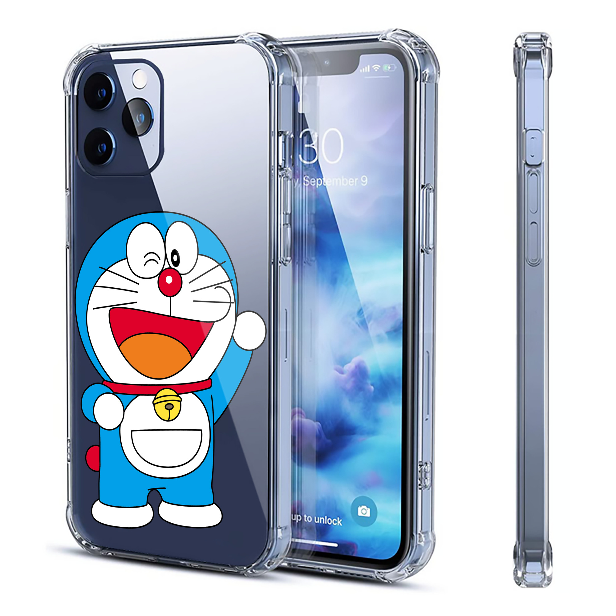 （画像用） ドラえもん Doraemon 【iPhone 12シリーズ対応】透明スマホケース（クリアソフトケース）